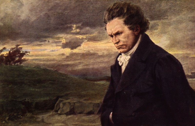 Beethoven, spacer autorstwa after German School