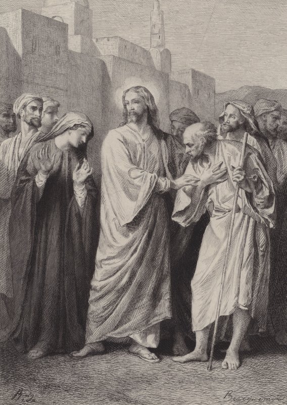 Chrystus przepowiada zniszczenie świątyni” autorstwa after Albert Robida