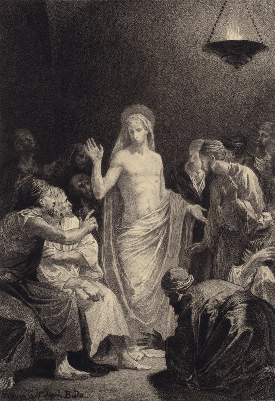 Jezus ukazuje się uczniom autorstwa after Albert Robida