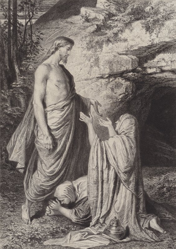 Jezus ukazuje się kobietom autorstwa after Albert Robida