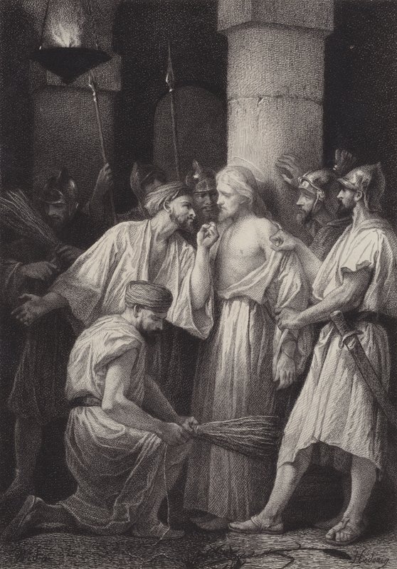 Jezus wydany żołnierzom autorstwa after Albert Robida