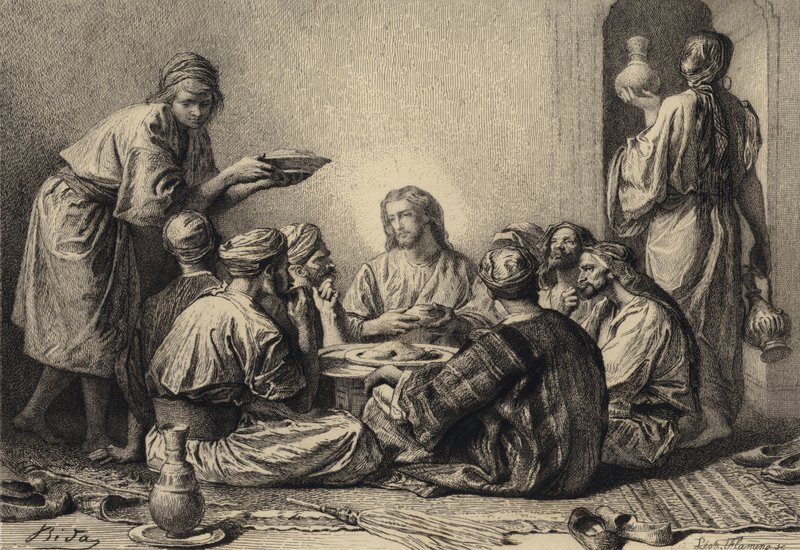 Jezus je z celnikami i grzesznikami” autorstwa after Albert Robida