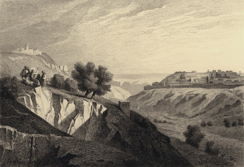 Jezus na Górze Oliwnej autorstwa after Albert Robida