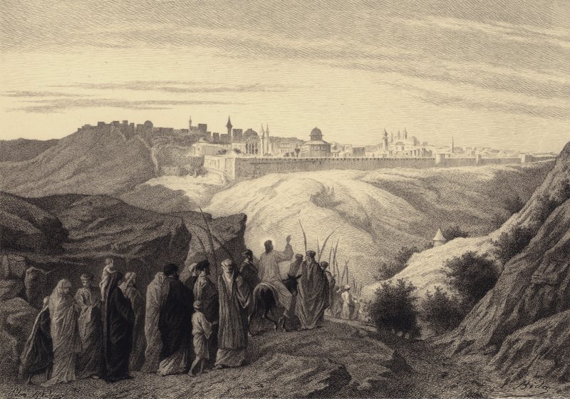 Jezus płakał nad Jerozolimą autorstwa after Albert Robida
