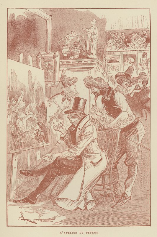 Latelier De Petrus autorstwa after Albert Robida