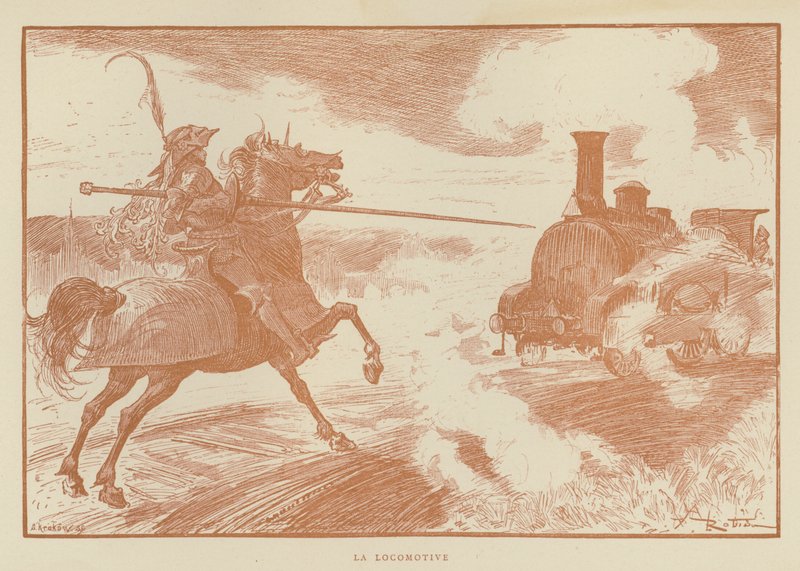 Lokomotywa autorstwa after Albert Robida