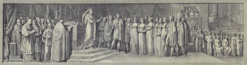 Koronacja Napoleona na króla Włoch w katedrze w Mediolanie, 23 maja 1805 r autorstwa after Andrea Appiani the Elder