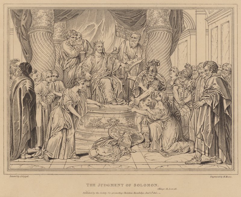 Wyrok Salomona, 1 Królów autorstwa after Antoine Coypel