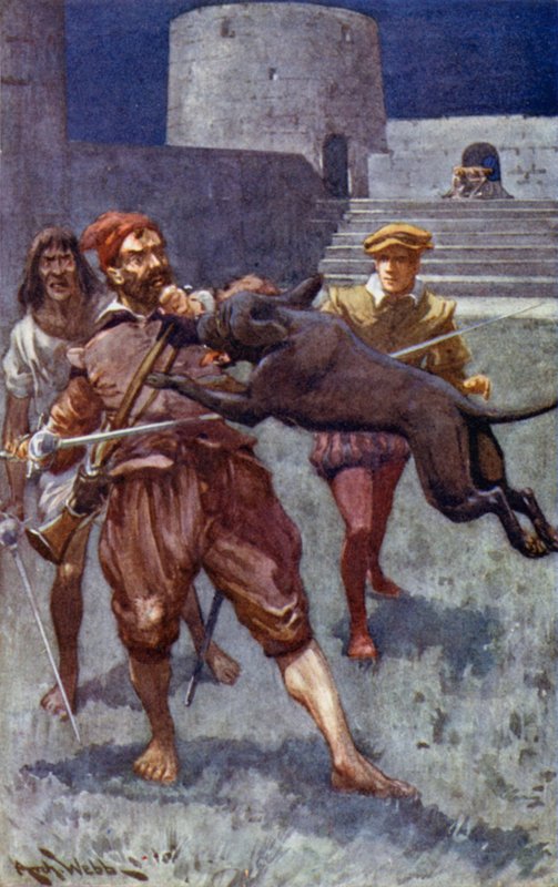Marynarz podniósł lewą rękę, aby odeprzeć atak autorstwa after Archibald Bertram Webb