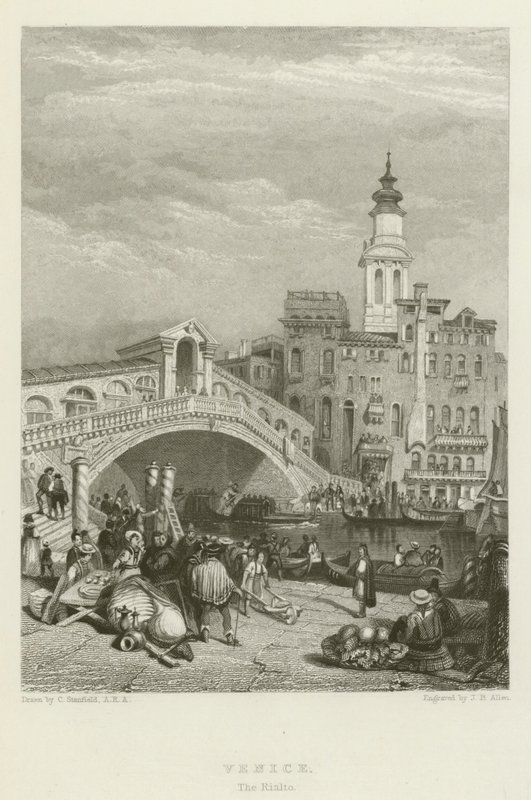Wenecja, Rialto autorstwa after C. Stanfield