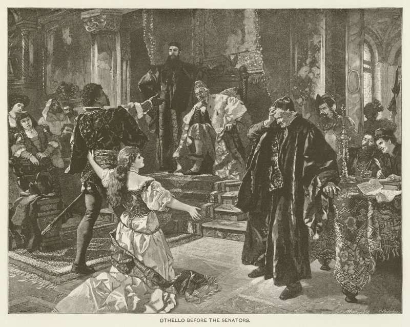 Otello przed senatorami autorstwa after Carl Ludwig Friedrich Becker