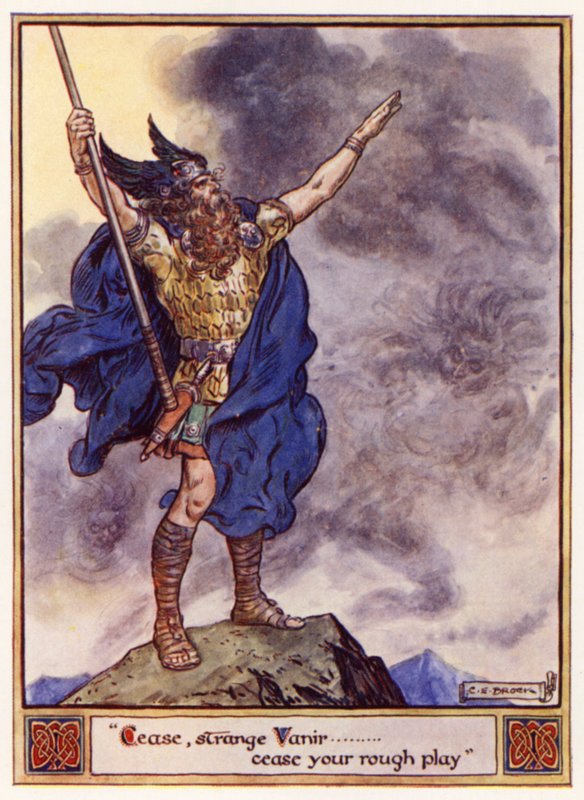 Przestań, dziwny Vanir, przestań szorstką zabawę autorstwa after Charles Edmund Brock