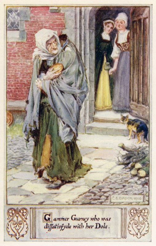 Gammer Gurney, który był niezadowolony ze swojej Dole autorstwa after Charles Edmund Brock