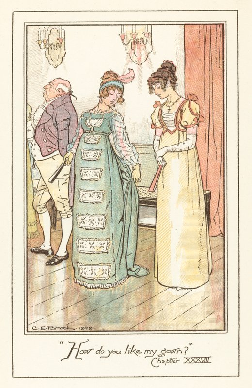 Ilustracja do Jane Austens Emma autorstwa after Charles Edmund Brock