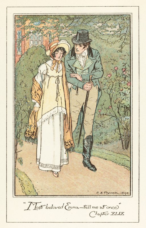 Ilustracja do Jane Austens Emma autorstwa after Charles Edmund Brock