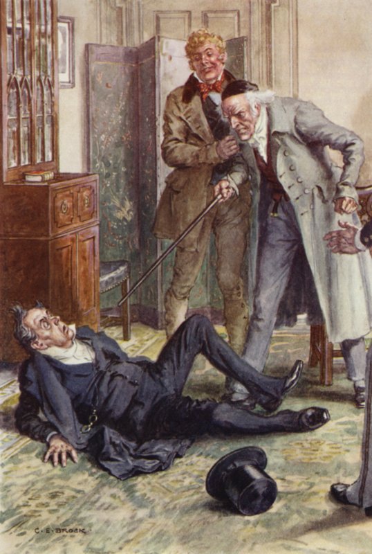 Ilustracja dla Martina Chuzzlewita autorstwa after Charles Edmund Brock