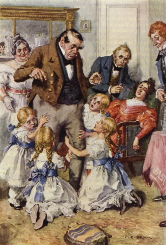 Ilustracja do Mikołaja Nickleby autorstwa after Charles Edmund Brock