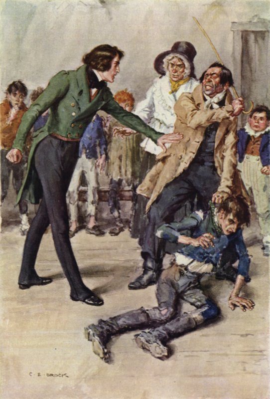 Ilustracja do Mikołaja Nickleby autorstwa after Charles Edmund Brock