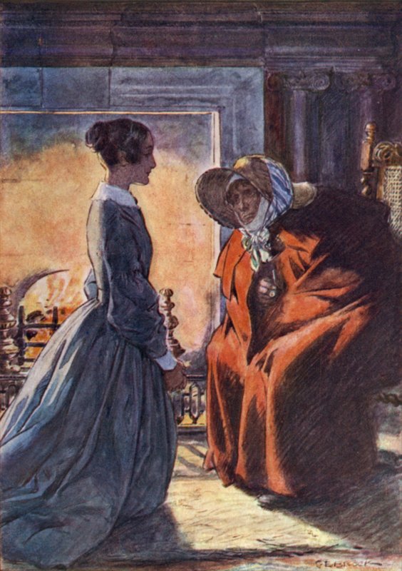 Jane Eyre i Cyganka autorstwa after Charles Edmund Brock