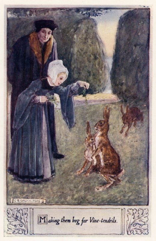 Sprawiając, że błagają o wąsy winorośli autorstwa after Charles Edmund Brock