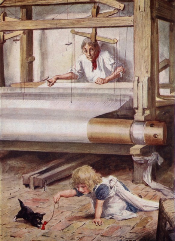 Silas Marner w swoim krośnie autorstwa after Charles Edmund Brock