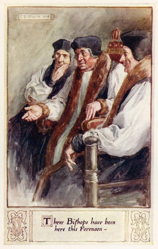 Trzech biskupów było tu tego popołudnia autorstwa after Charles Edmund Brock