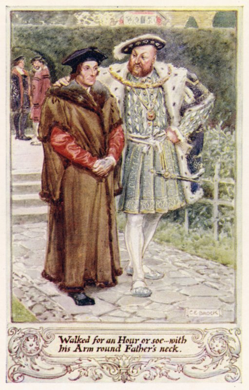 Szedł przez godzinę lub więcej, z ramieniem wokół szyi Ojca autorstwa after Charles Edmund Brock