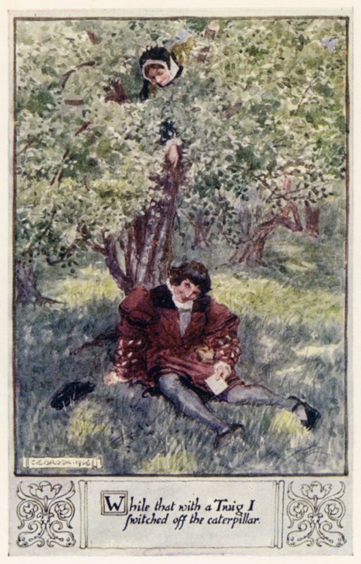 Podczas gdy z Gałązką wyłączyłem gąsienicę autorstwa after Charles Edmund Brock