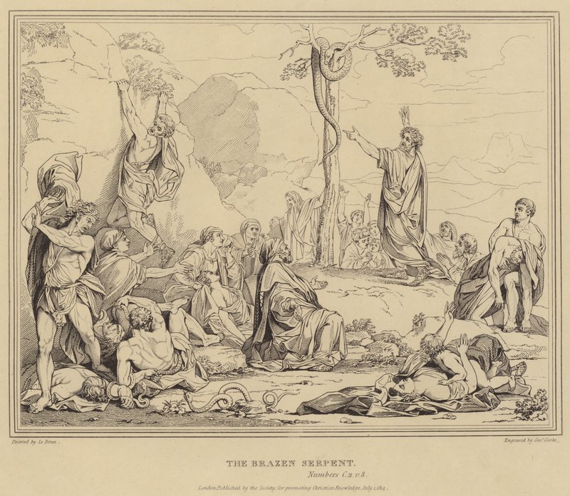 Miedziany wąż, Liczby autorstwa after Charles Le Brun