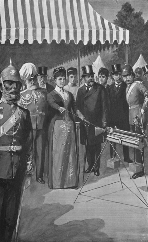 Księżniczka Walii oddała pierwszy strzał w Bisley, 12 lipca 1890 r autorstwa after Charles Mills Sheldon