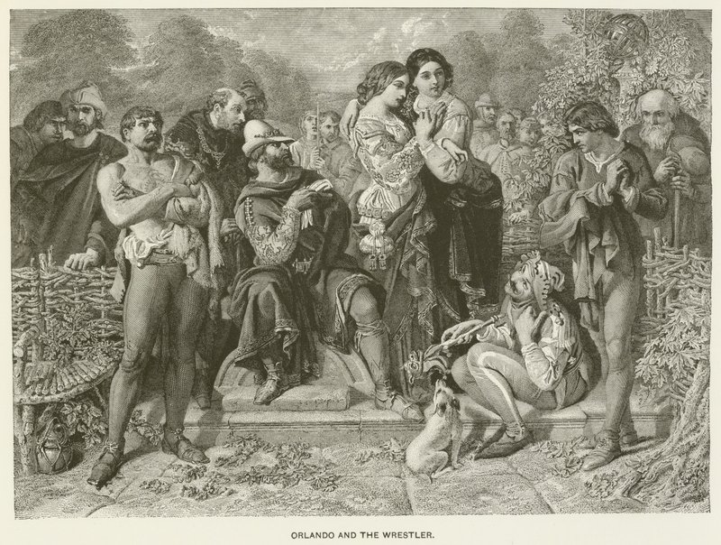 Orlando i zapaśnik autorstwa after Daniel Maclise