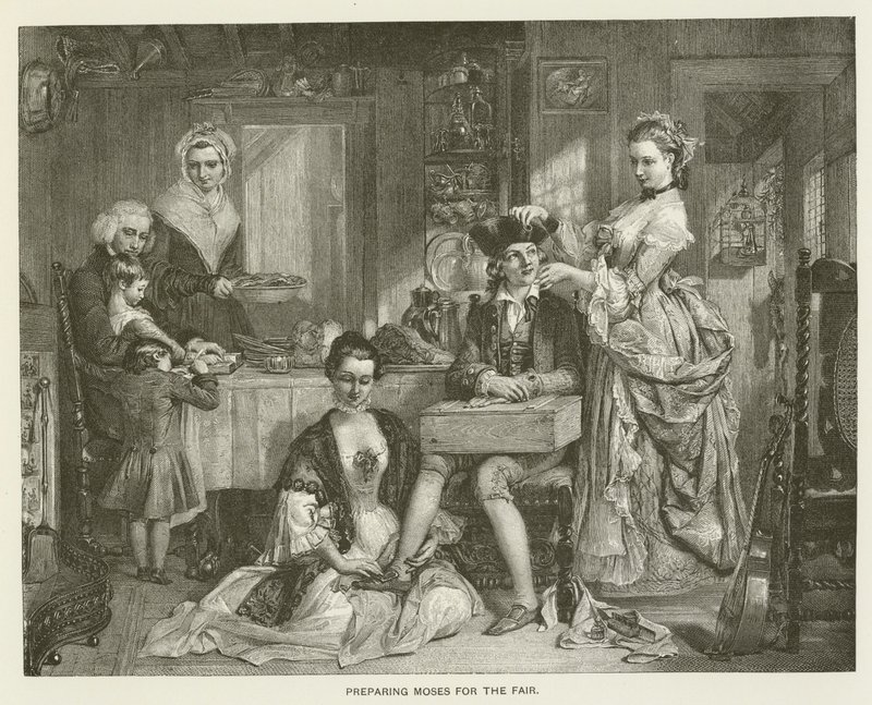 Przygotowanie Mojżesza na jarmark autorstwa after Daniel Maclise