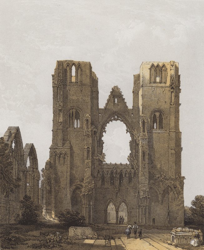 Katedra Elgin (chromolitho) autorstwa after David Roberts