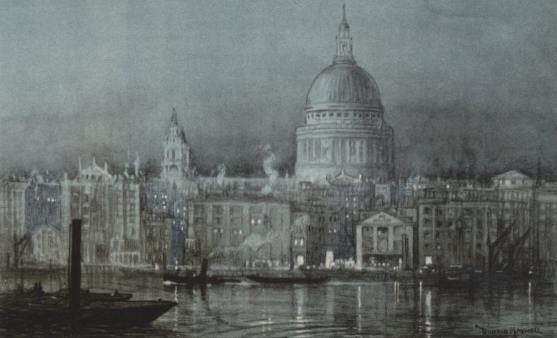 St Pauls z rzeki autorstwa after Donald Maxwell