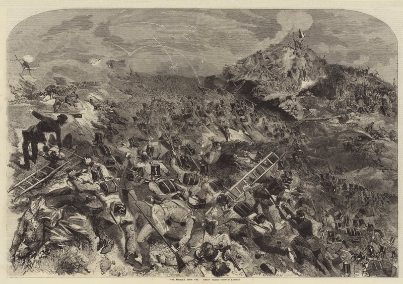 Napaść na Wielką Redan autorstwa after Edmond Morin