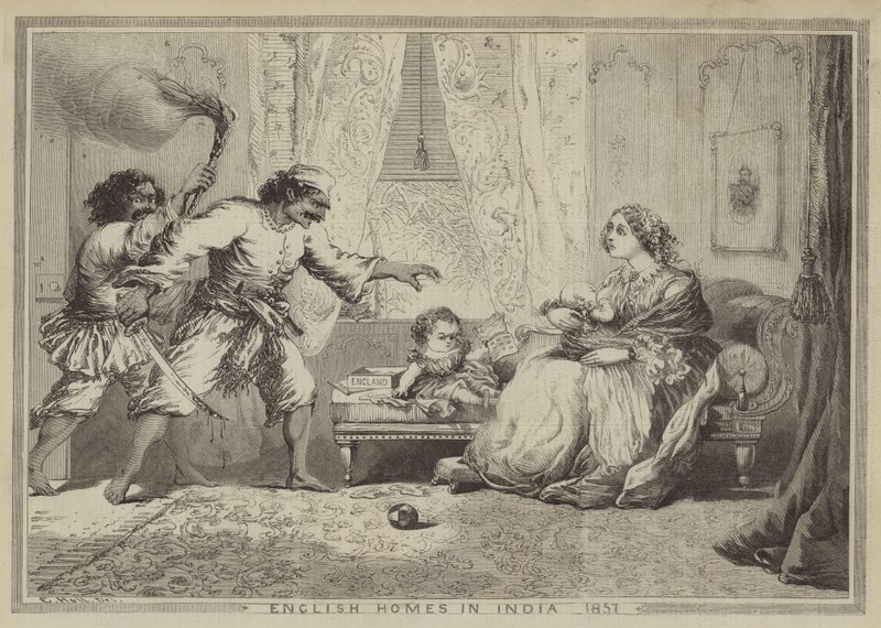 Angielskie domy w Indiach, 1857 autorstwa after Edward Hull