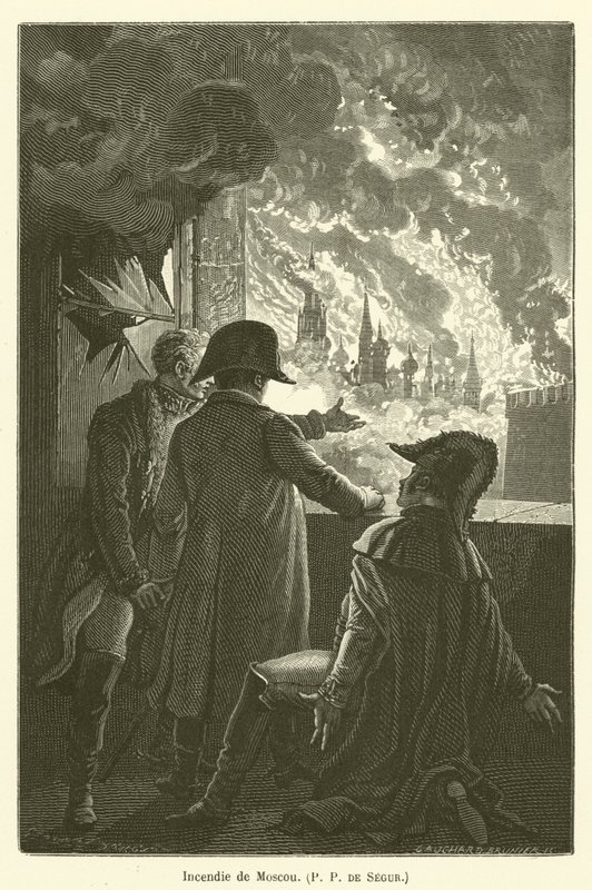Moskiewski ogień, P P Segur autorstwa after Emile Antoine Bayard