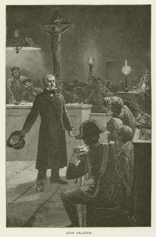 Jean Valjean autorstwa after Emile Antoine Bayard