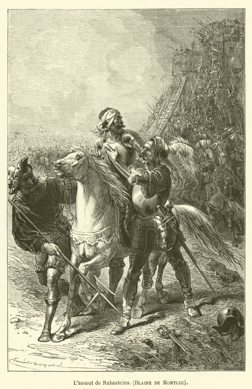 Lassaut de Rabasteins, Blaise de Montluc autorstwa after Emile Antoine Bayard