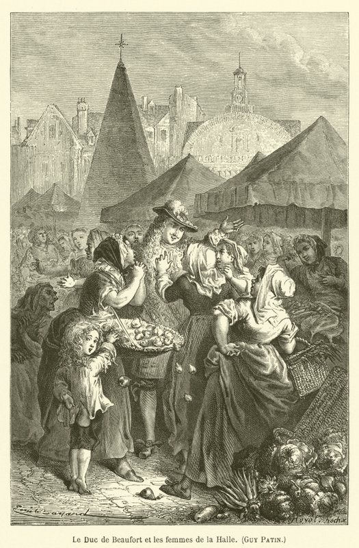 Książę Beaufort i kobiety z La Halle, Guy Patin autorstwa after Emile Antoine Bayard