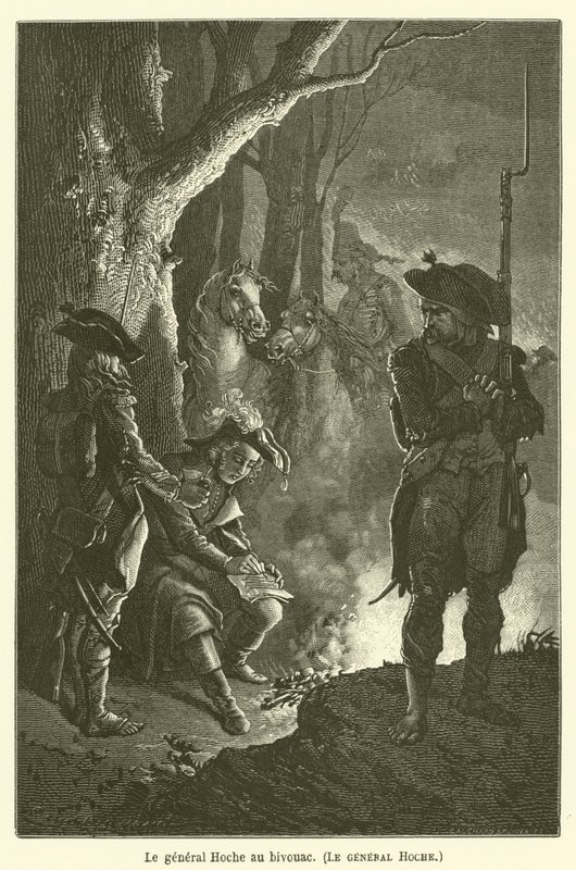 Generał Hoche na biwaku Generał Hoche autorstwa after Emile Antoine Bayard