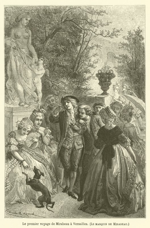 Pierwsza podróż Mirabeau do Wersalu, markiz de Mirabeau autorstwa after Emile Antoine Bayard