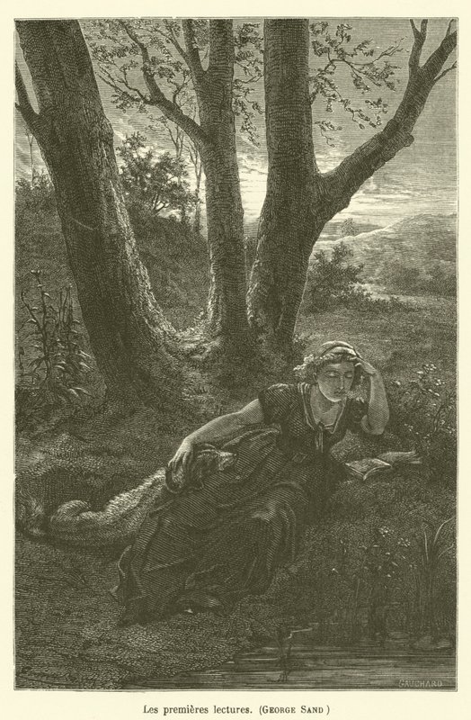 Pierwsze czytania, George Sand autorstwa after Emile Antoine Bayard