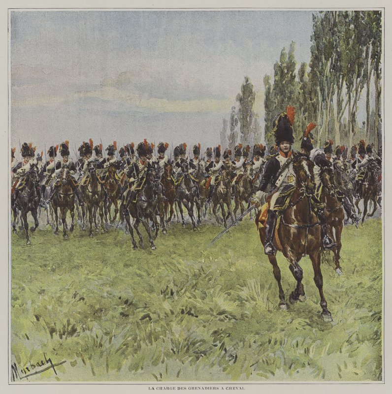 Szarża Grenadierów Konnych autorstwa after Felicien baron de Myrbach Rheinfeld