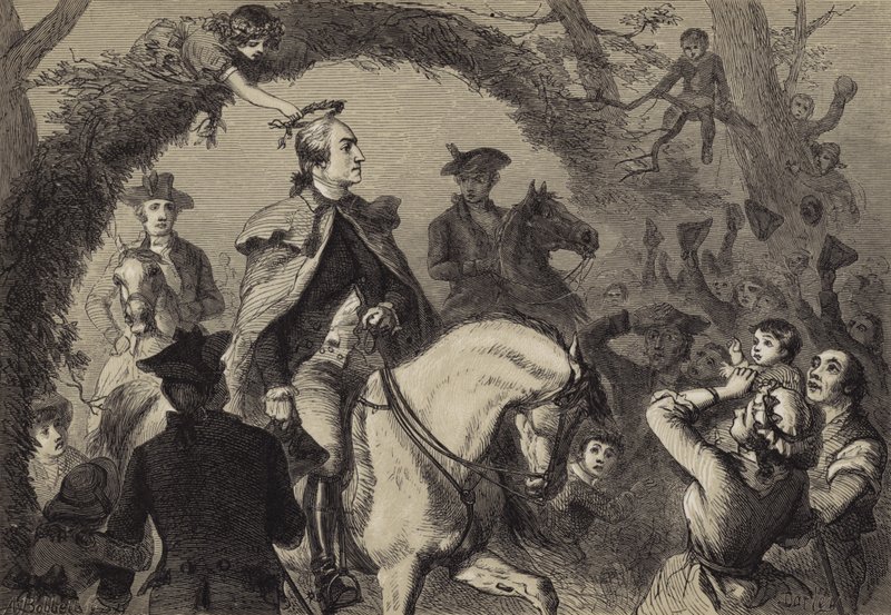 Angelica po koronacji Waszyngtona autorstwa after Felix Octavius Carr Darley