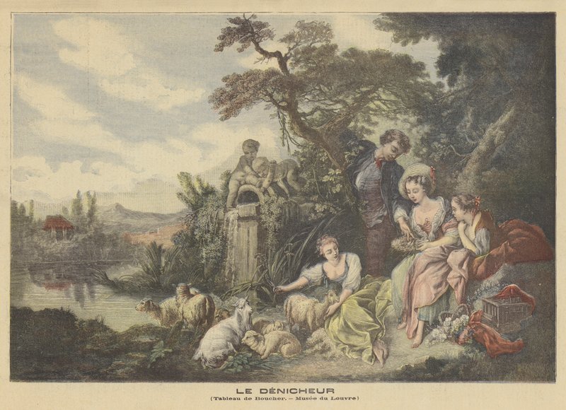 Dary pasterza, czyli gniazdo autorstwa after Francois Boucher