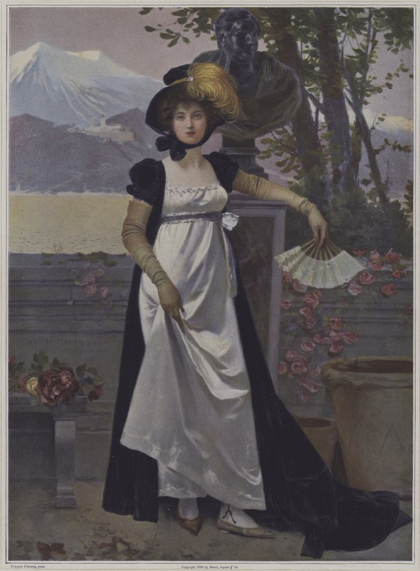 Portret kobiety autorstwa after Francois Flameng
