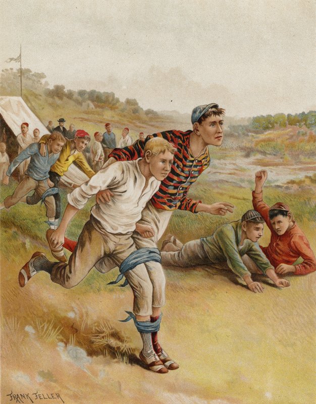 Wyścig na trzech nogach (chromolitho) autorstwa after Frank Feller