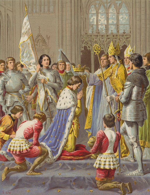 Koronacja Karola VII (chromolitho) autorstwa after Frederic Theodore Lix