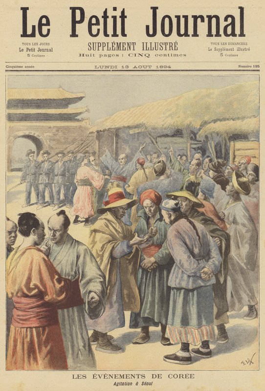 Zamieszki w Seulu w Korei autorstwa after Frederic Theodore Lix